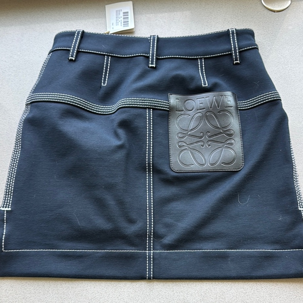 NWT Loewe Dark Blue Mini Skirt
